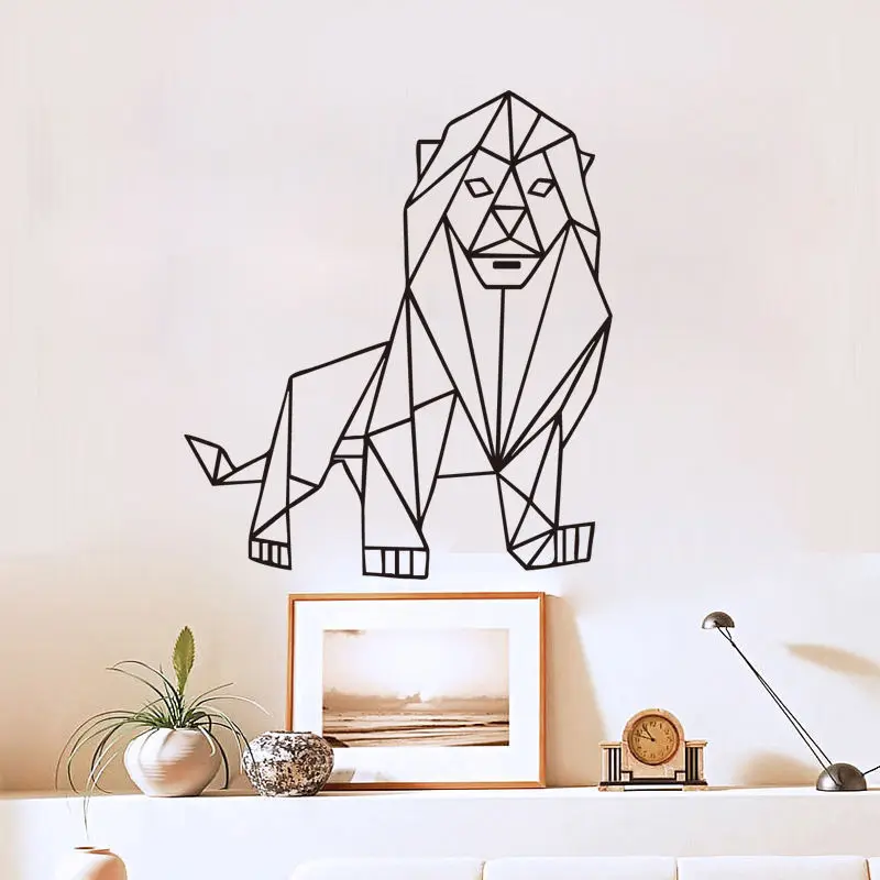 

Wall Sticker Geometric Origami Lion Stickers Wall Decor for Bedroom Living Room Decoration Sticker Home Decoration Accessories
