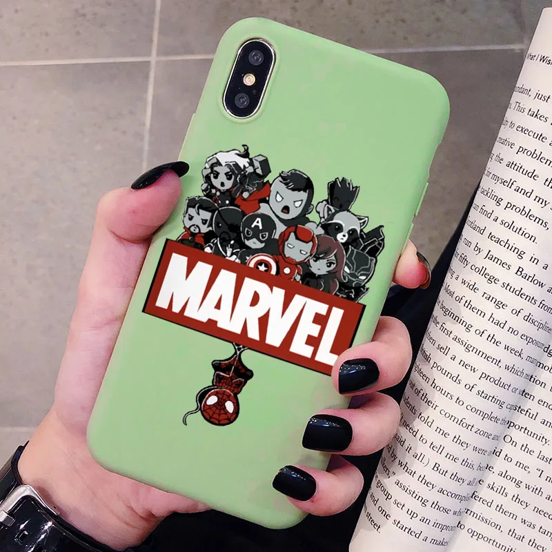 Чехол для телефона XiaoMi RedMi Note 8 7 6 5 K20 Pro Человек-паук Marvel матовый Силиконовый чехол s мягкая задняя крышка - Цвет: P3Green