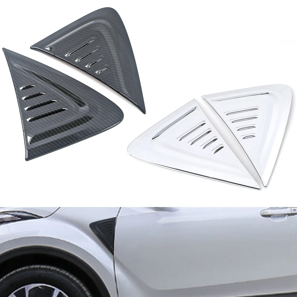 

Chrome Side Light Wing Sequins Vent Panel Cover For Toyota C-HR CHR 2017 2018 2019 2020 Car Detector Stick Styling