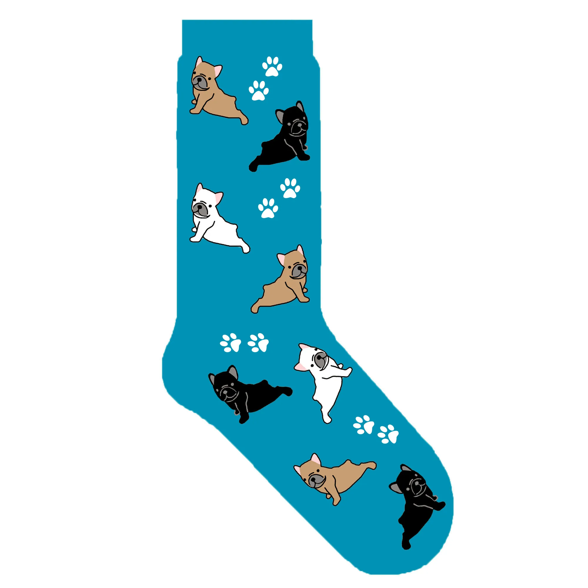 frenchie doggie cute Французский щенок бульдога, носки для собак для женщин, унисекс, французский бульдог, новинка, носки с лапой, милые женские носки, 50 пара/лот - Цвет: frenchie doggie cute