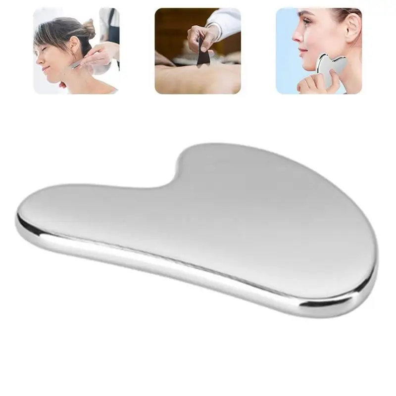 

Stainless Steel GuaSha Scraping Massage Tool Heart Shaped Stainless Steel GuaSha Board Face Body Scraping Massage Tool