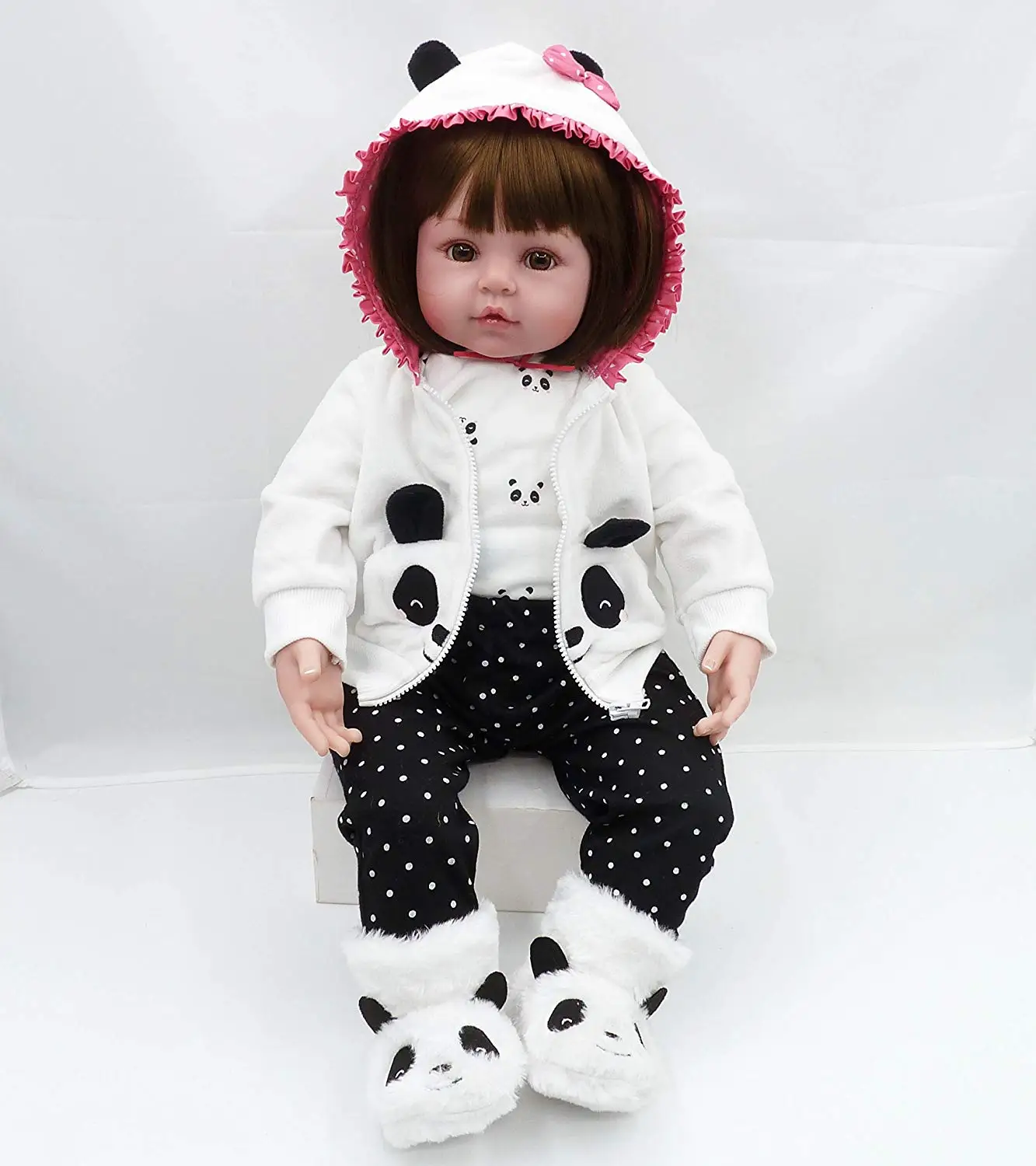 Medylove Reborn Baby Doll Clothes For 20- 23 Inch Girl Panda Outfit Accessories 4pcs Matching | Игрушки и хобби