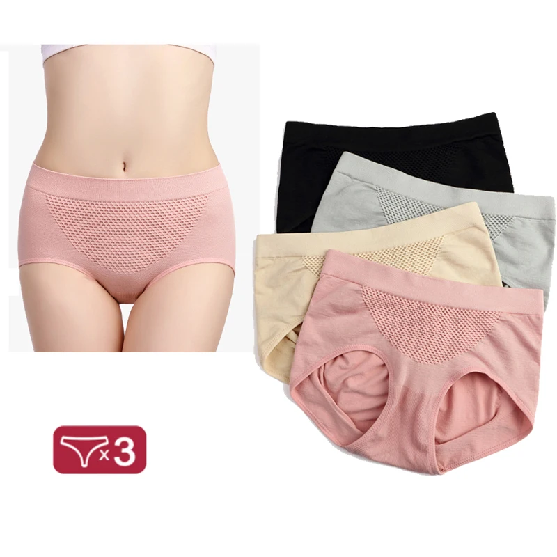 3 шт./компл. 3D женские трусики теплая матка живот Формирование ягодиц лифтинг