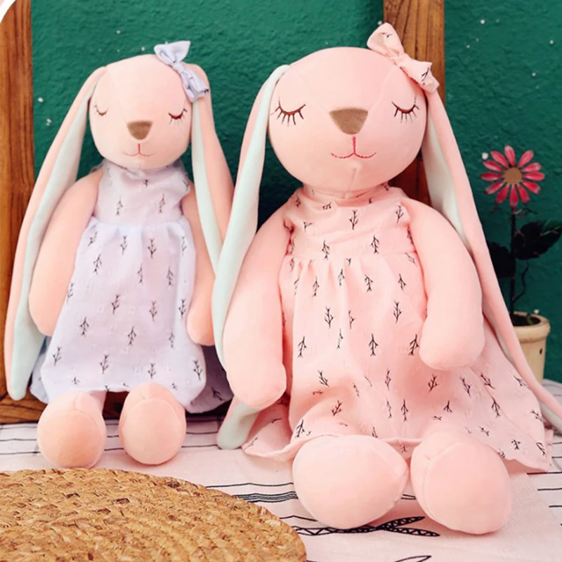 

1PC Cute Cartoon Long Ears Rabbit Doll Baby Soft Plush Toys For Children Rabbit Sleeping Mate Stuffed Plush Animal Toys Infants