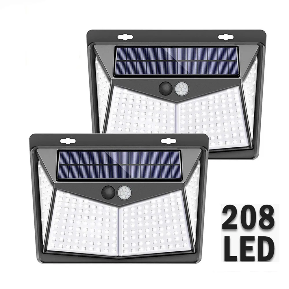 

Outdoor 208 LED Solar Light for Mpow PIR Motion Sensor Light 3 Lighting Modes IP65 Waterproof 270° Wide Angle Solar Power Light