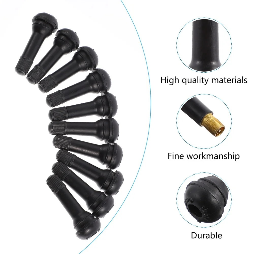 

10Pcs TR414 Car Wheel Tire Stem Caps Repalcement Tubeless Stem Caps