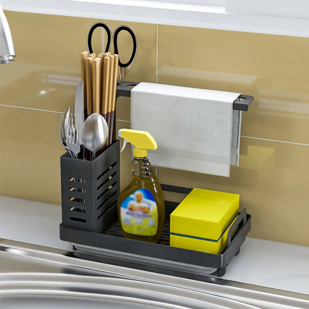 

1pc Durable Useful Practical Cloth Storage Rack for Kitchen Sponge Indoor Bathroom