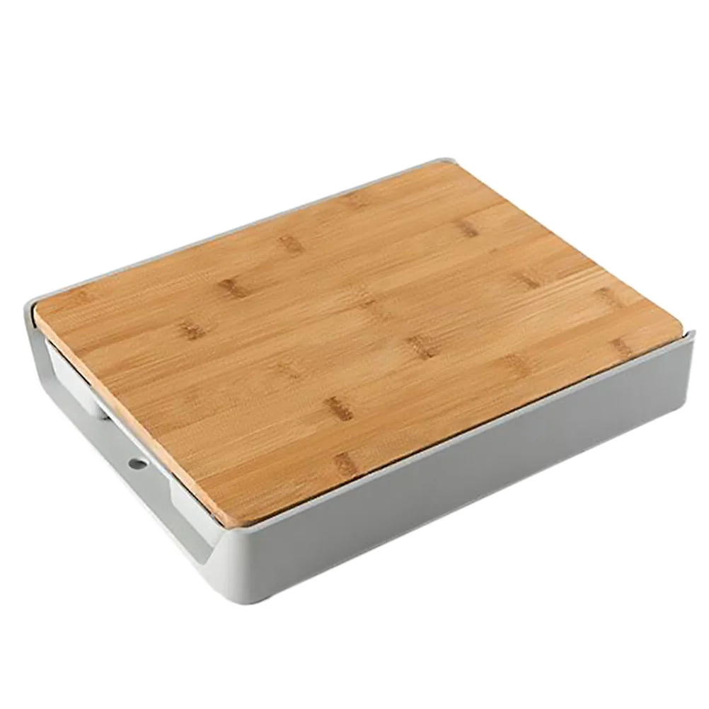 

Eco-friendly Kitchen Bamboo Chopping Board Plastic Drawer Type Cutting Board