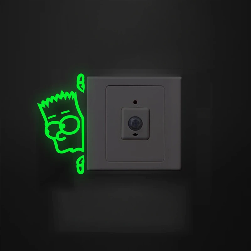 

creative sneak peep boy switch luminous stickers glow in the dark wall decals kids rooms home decor fluorescent vinyl mural art