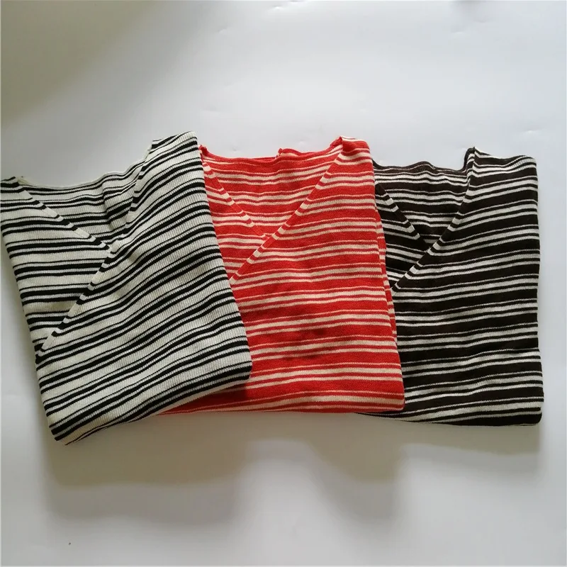 

Concise Temperament, Lightweight and Comfortable, Wrapped V-neck Water-soluble Wool Striped Sweater Women