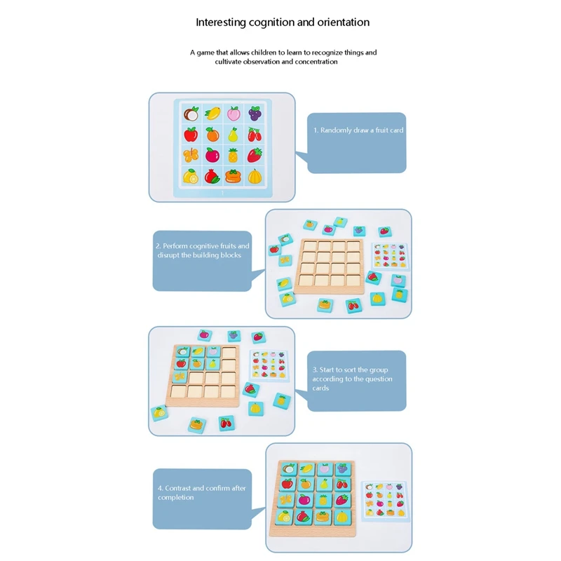 

Kids Photographic Memory Game Children Puzzle Board Game Wooden Memory Chess Interactive Learning Toy Gift