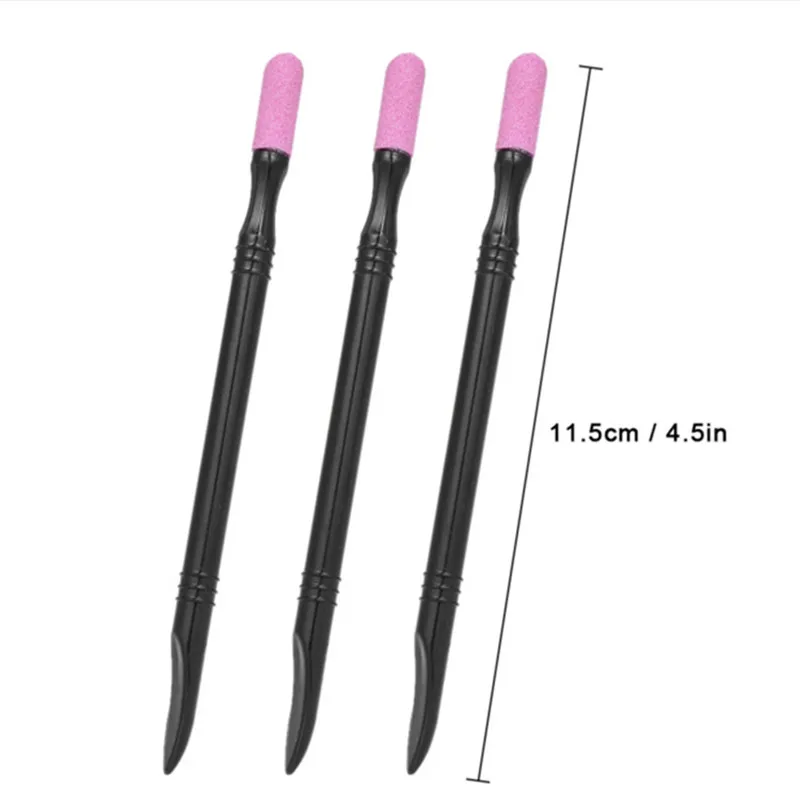 

1Pc Double-end Quartz Nail Cuticle Remover Washable Dead Skin Pusher Trimmer Nail Art Tool