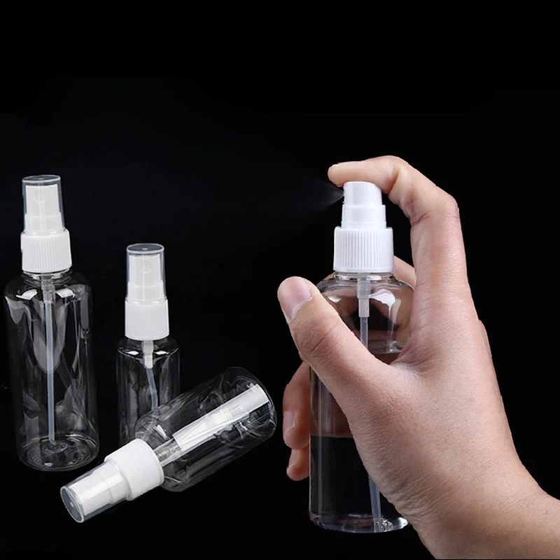 

Hot! 100ml-30ml Clear Plastic Perfume Spray Bottle Portable Empty Perfume Refillable Bottles Mist Pump Perfume Atomizer Travel