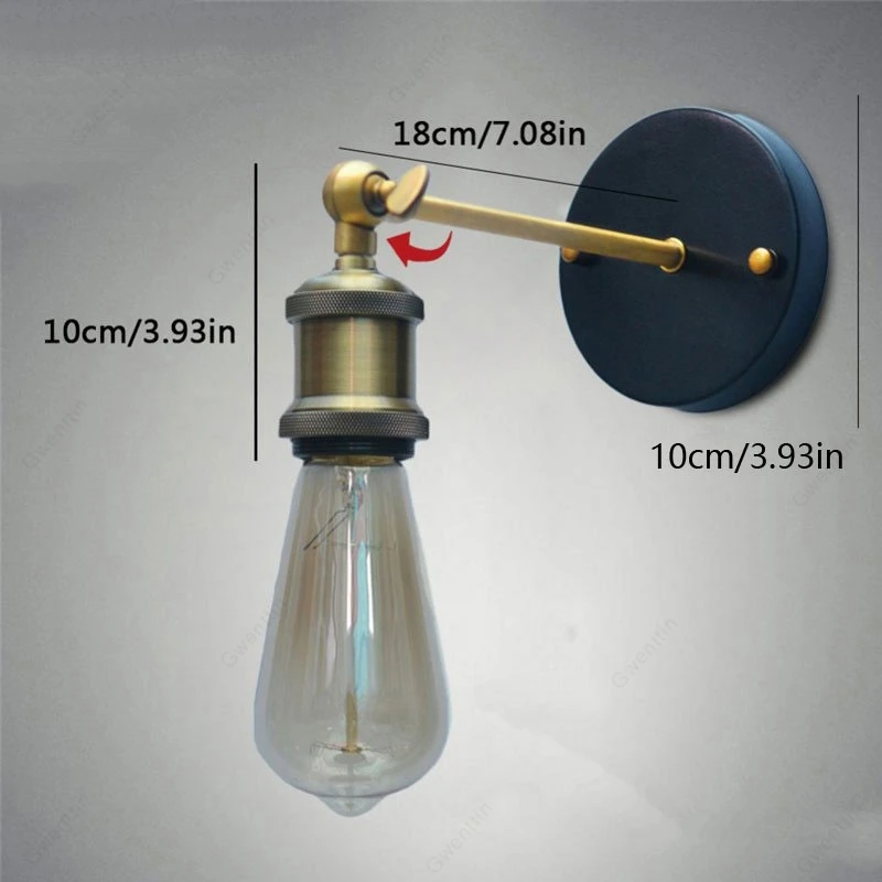 Американский Ретро Железный настенный светильник винтажный s для домашнего