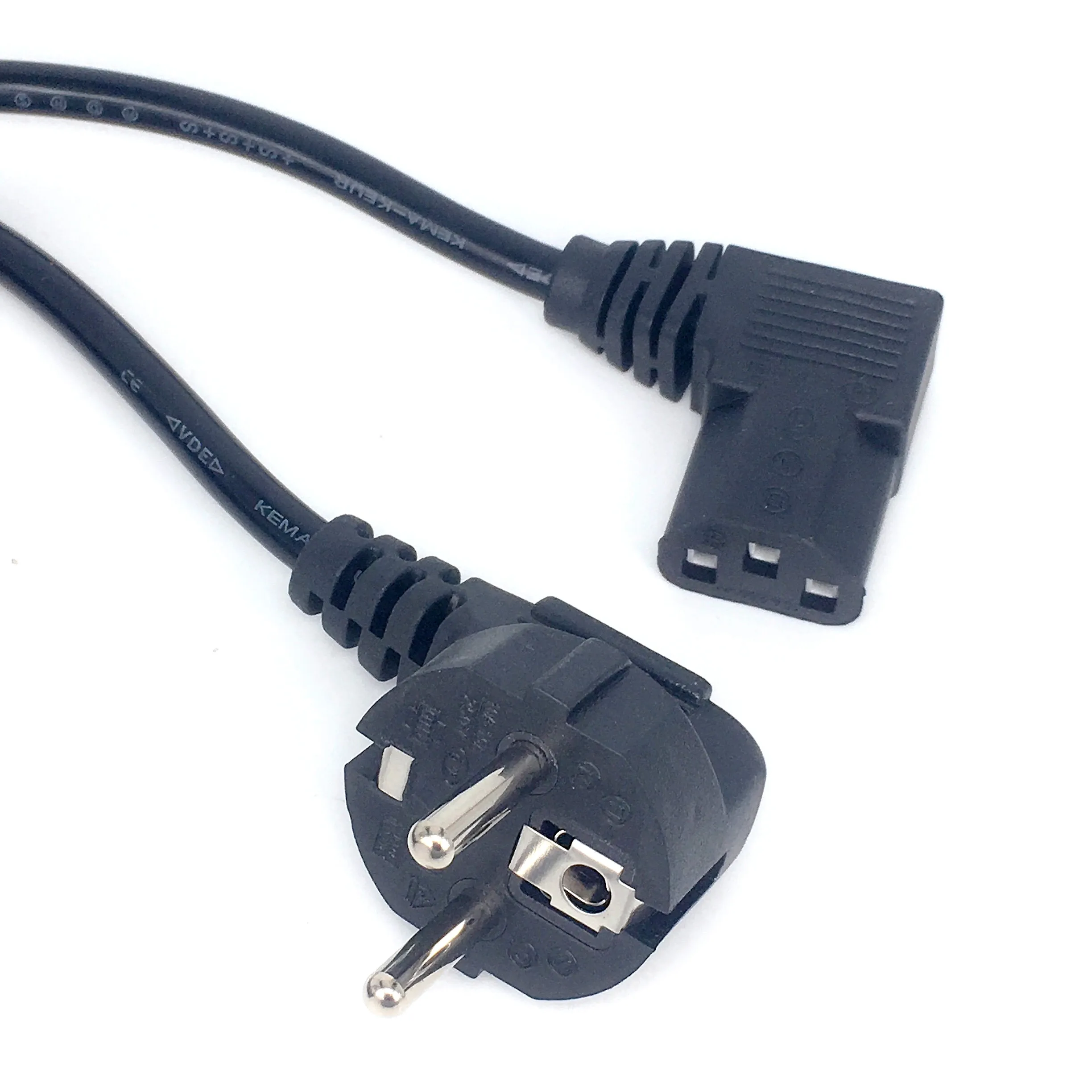 1 5 м/5 футов C13 IEC Kettle 90 градусов под прямым углом для европейского 2-контактного