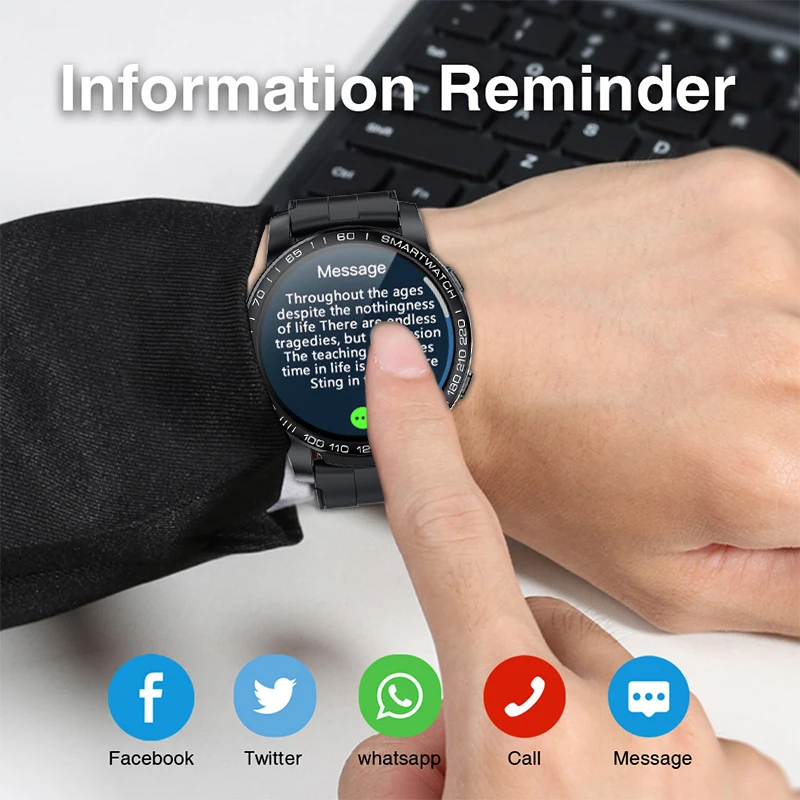 

Men Smart Watch Men Bluetooth Call Waterproof Sports Fitness Watch Health Tracker Weather smartwatch Women For Android Ios