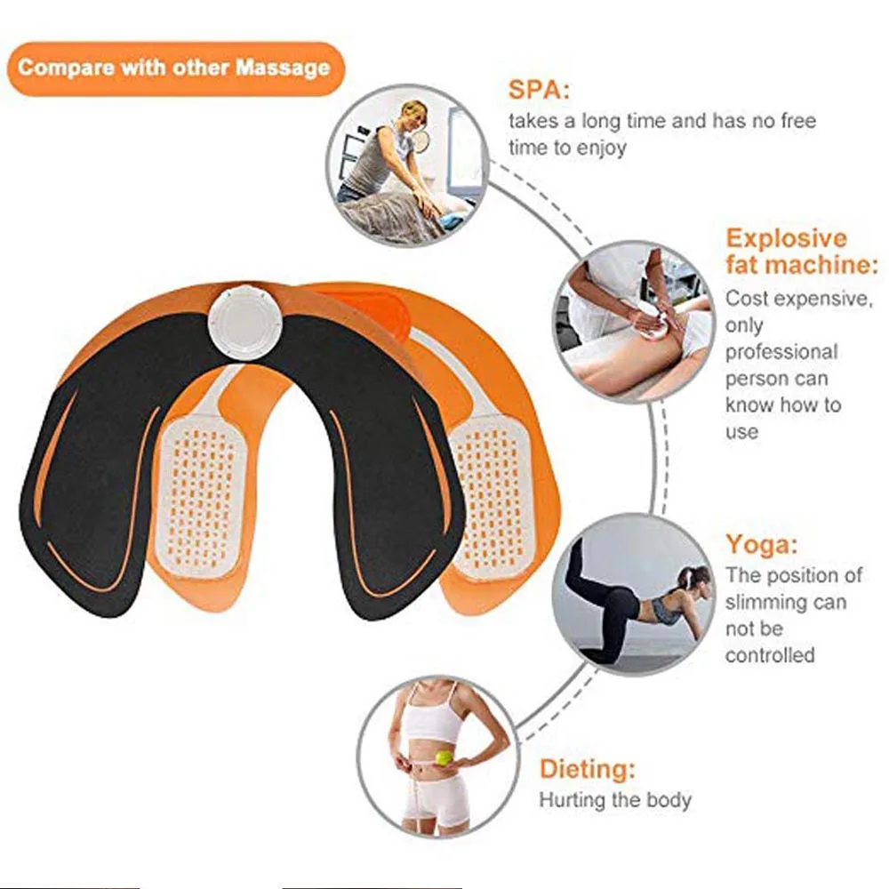 ABS стимулятор ягодиц/тренажер для бедер мышц Тонер 6 режимов Смарт фитнес EMS хип