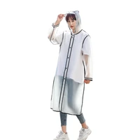 transparent raincoat unisex one piece fashion rainproof and windproof outdoor travel eva environmental protection single
