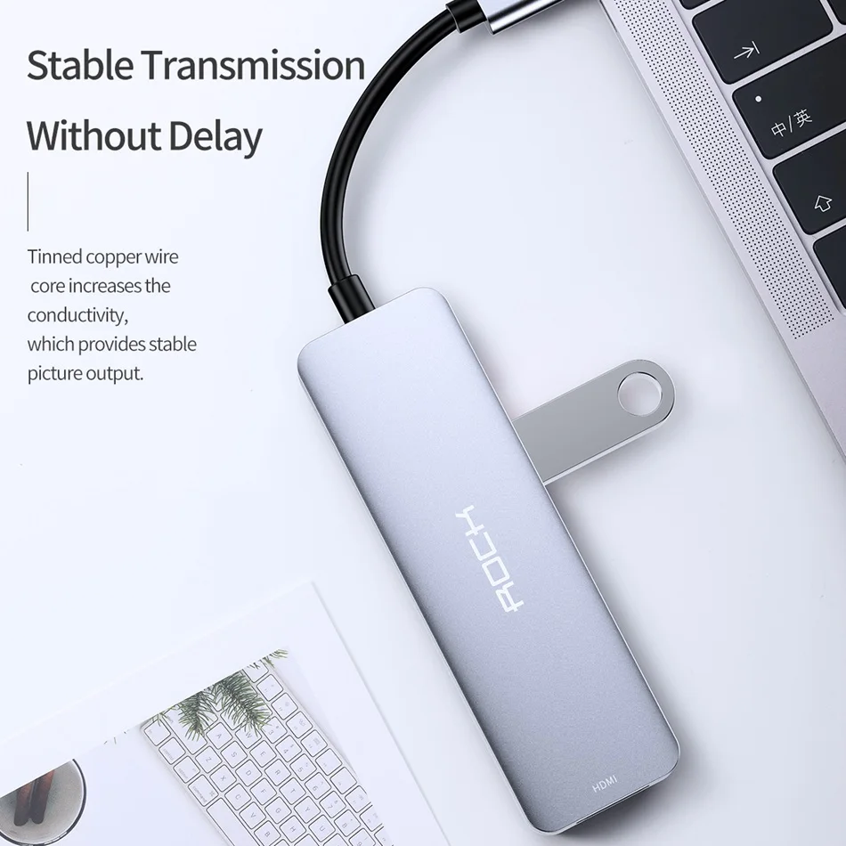 ROCK 4 в 1 станция dex для samsung S10 S9 Plus dex кабель usb type-C к HDMI 3 USB 3,0 адаптер портов для huawei mate 20 P30 Pro