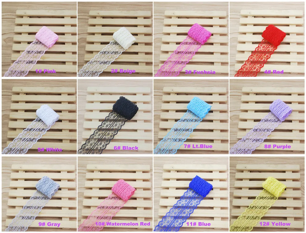 FASMILEY 45 мм кружевная отделка из полиэстера Grosgrain кружевная лента Цветочная отделка разноцветная лента 10 ярдов L133-2