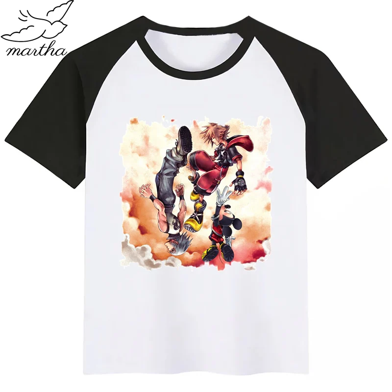 .Kingdom Hearts Baby Girls Tshirt Boy Summer Short-Sleeved Casual T-shirts Kids Children's Fashion Tops Girl's Tee | Мать и
