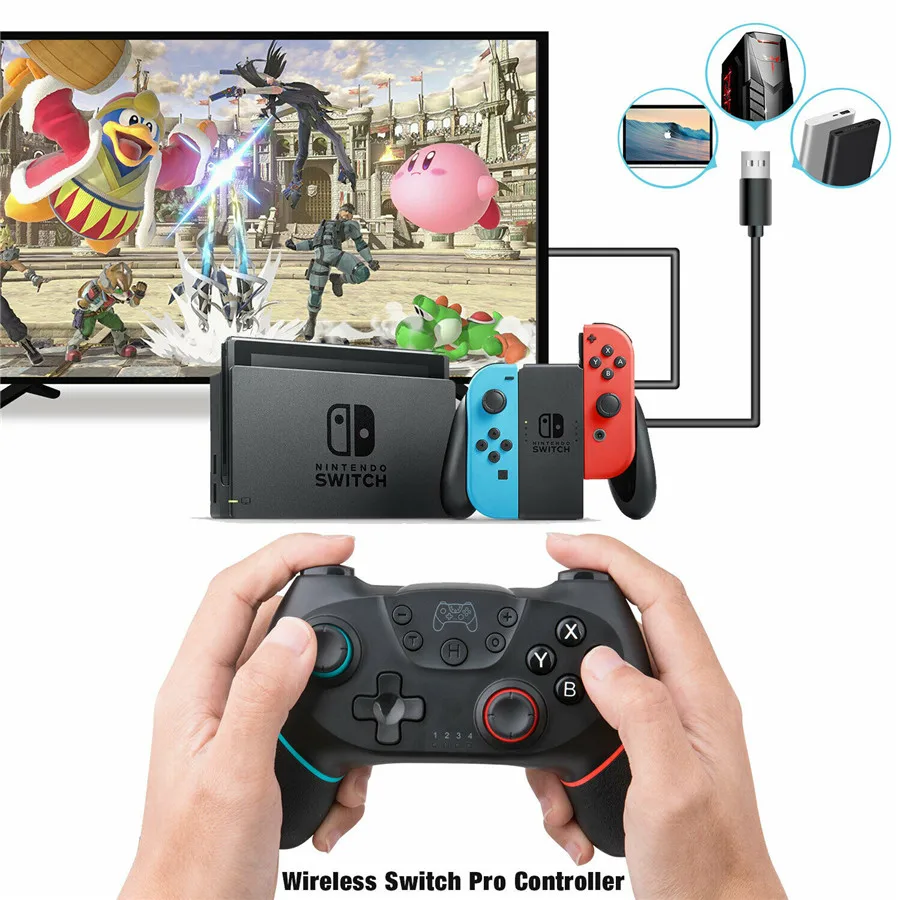 Беспроводной bluetooth пульт дистанционного управления type-C для nintendo Switch Pro игровой контроллер геймпад джойпад консольные аксессуары Ручка Джойстик