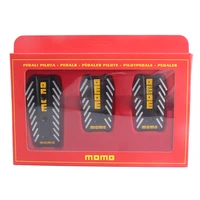 3 pcs 1 set momo style nero car racing pedals universal manual brake pedal foot pedal non slip black sport racing pedals