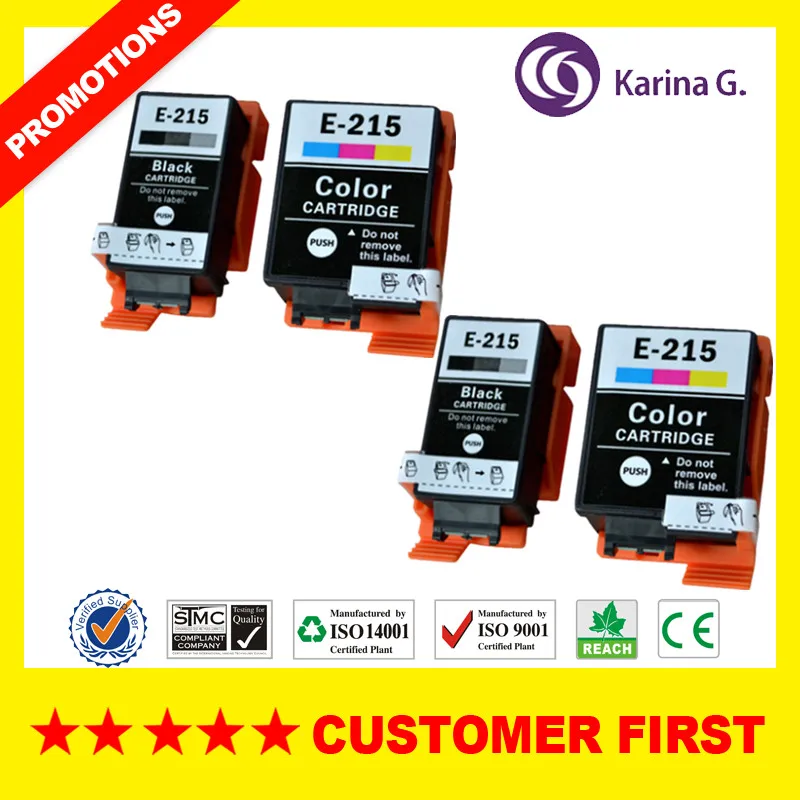 Совместимый с Epson T215 E 215 чернильный картридж костюм для EPSON WorkForce WF 100 и т.
