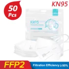 Маска для лица KN95 для взрослых mascarillas FFP2 CE маска противотуманная и противотуманная Нетканая однотонная белая ffp2mask mascarillas fpp2 маски