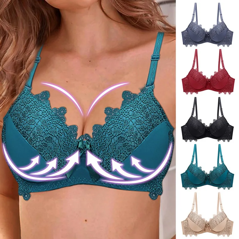 

Full Cup Thin Underwear Small Bra Plus Size Wireless Adjustable Lace Women's Bra Breast Cover B C Cup Large Size Lace Bras