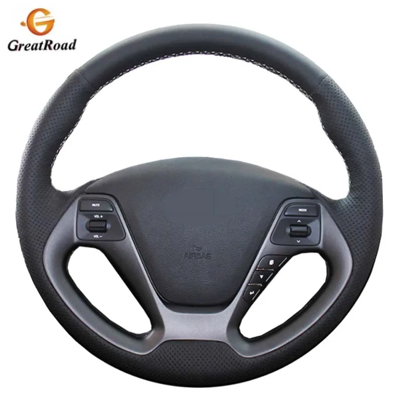 Чехол на руль из искусственной кожи для Kia K3 2013 K3S 2014 K2 Rio 2015 2016 Ceed 2012 2017 Cerato 2017|Чехлы