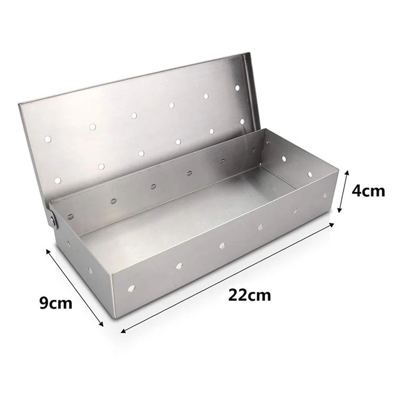 

Wood Chips BBQ Smoker Box for Indoor Outdoor Charcoal Gas Barbecue Grill Meat Infused Smoke Flavor Accessories Smoker Box