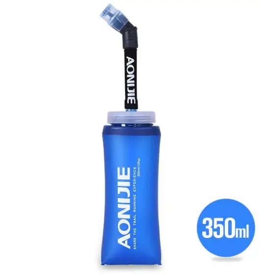 AONIJIE, 450 мл, 500 мл, Спортивная, без бисфенола, складная, мягкая сумка для воды, бутылка для воды, чайник, фляга, гидратационный пакет, мочевой пузырь - Цвет: 350ml