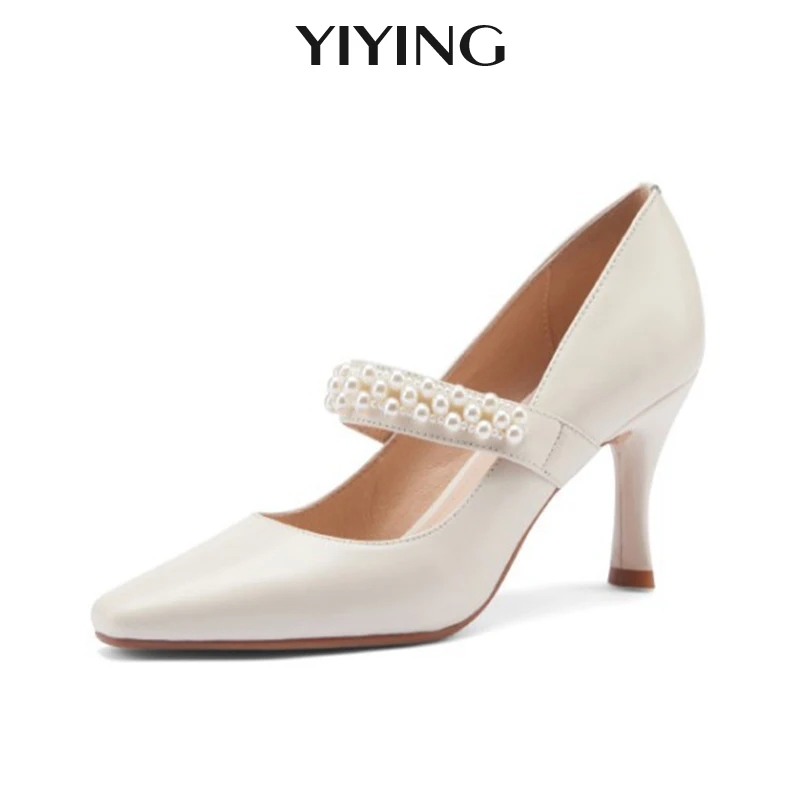 

2021 New Women Genunie Leather Pumps Mary Jane Pointed Toe Shoes Female Casual Shoes Sweet Vintage Girl Dress Footwear