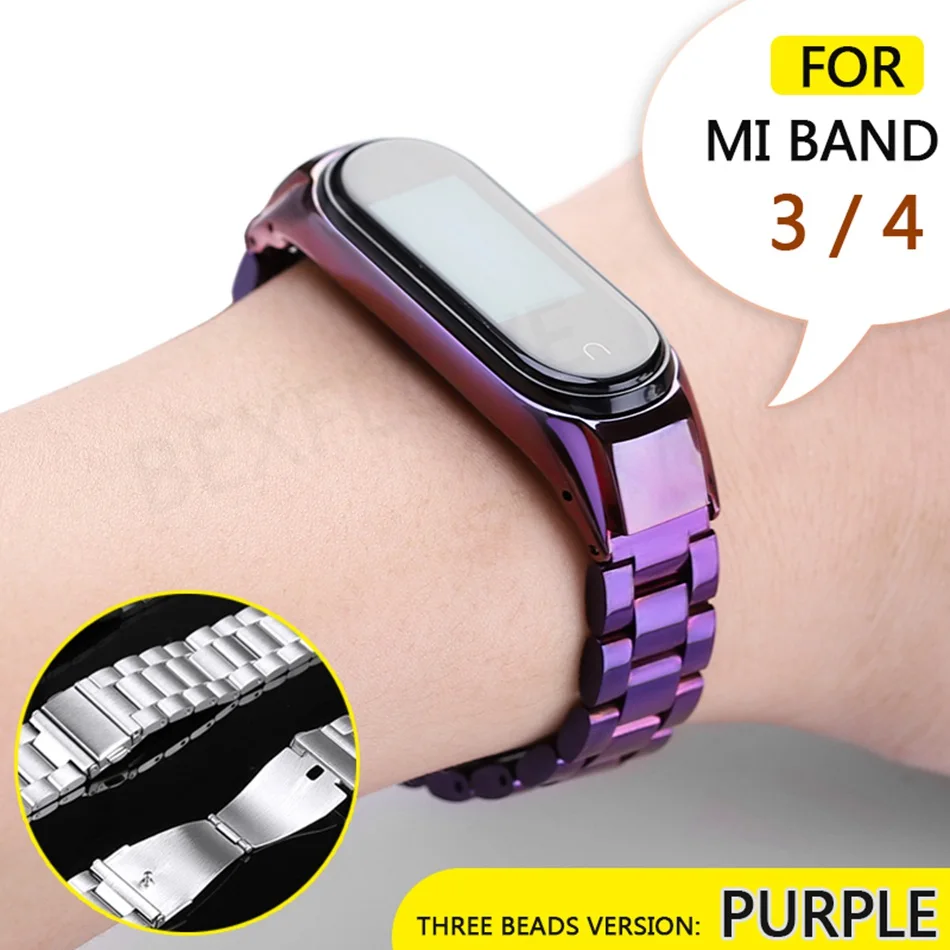 019M Протектор/браслет mi band 3 4 ремешок для Xiaomi mi band 4 3 ремешок/браслет для mi Band 4 3 ремешок металлические ремни из нержавеющей стали - Цвет: 019M