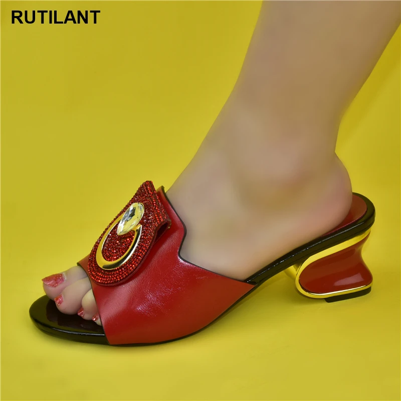 

Женские тапочки новейшего дизайна, женские шлепанцы в нигерийском стиле с бриллиантами, женская обувь 2021, модная женская обувь с открытым н...