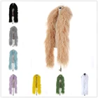 Боа из страусиных перьев, 6 слоев, 2 м, пушистое страусиное перо натуральный шарф, свадебное платьеюбка, украшение для рукоделия