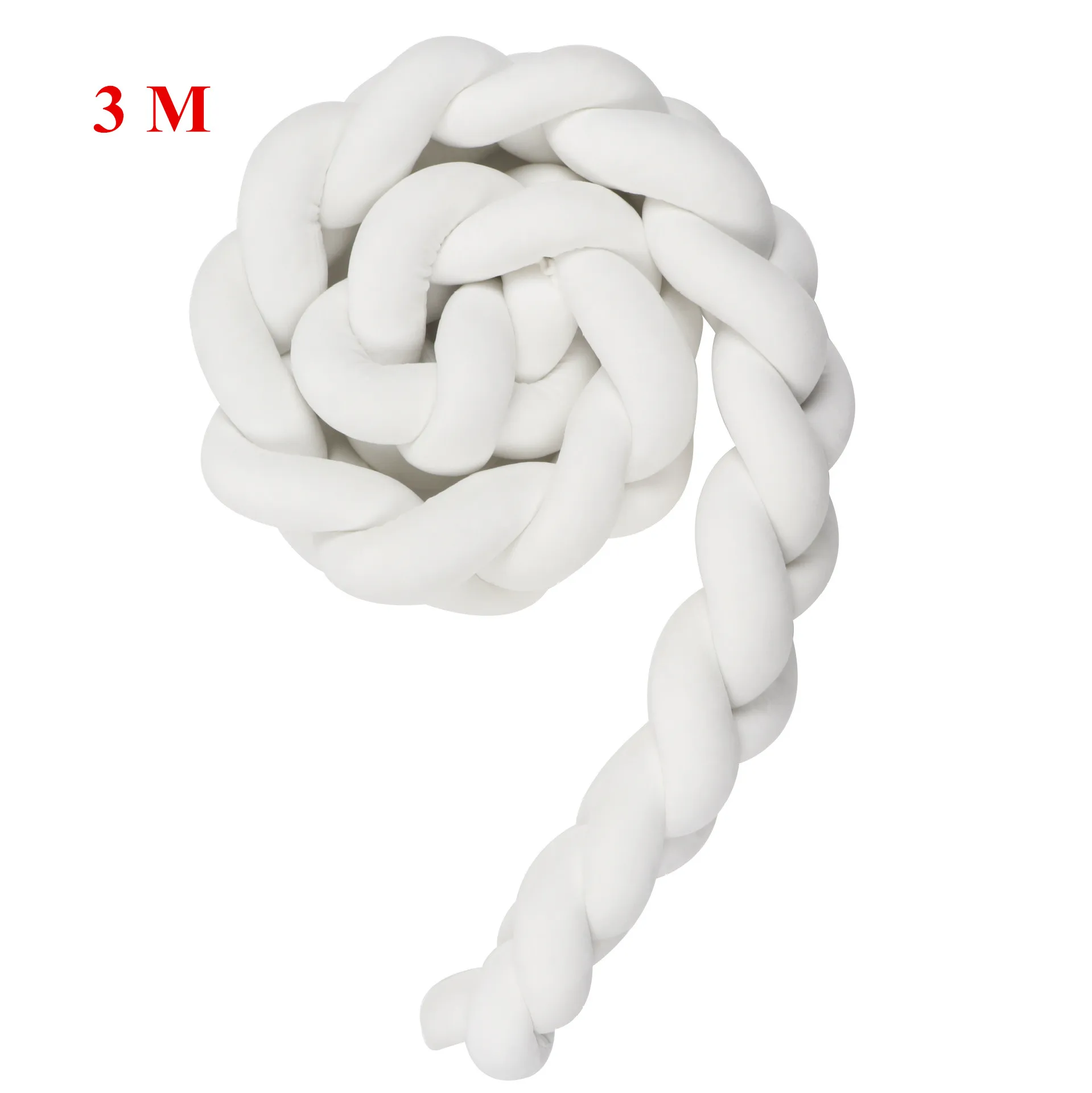 White 3M Детская кровать бампер в детская кроватка бампер детская кровать Тур де ЛИТ Tresse Bebe бортики для кроватки в кроватку детская кроватка бампер украшение в детскую комнату - Цвет: White 3M