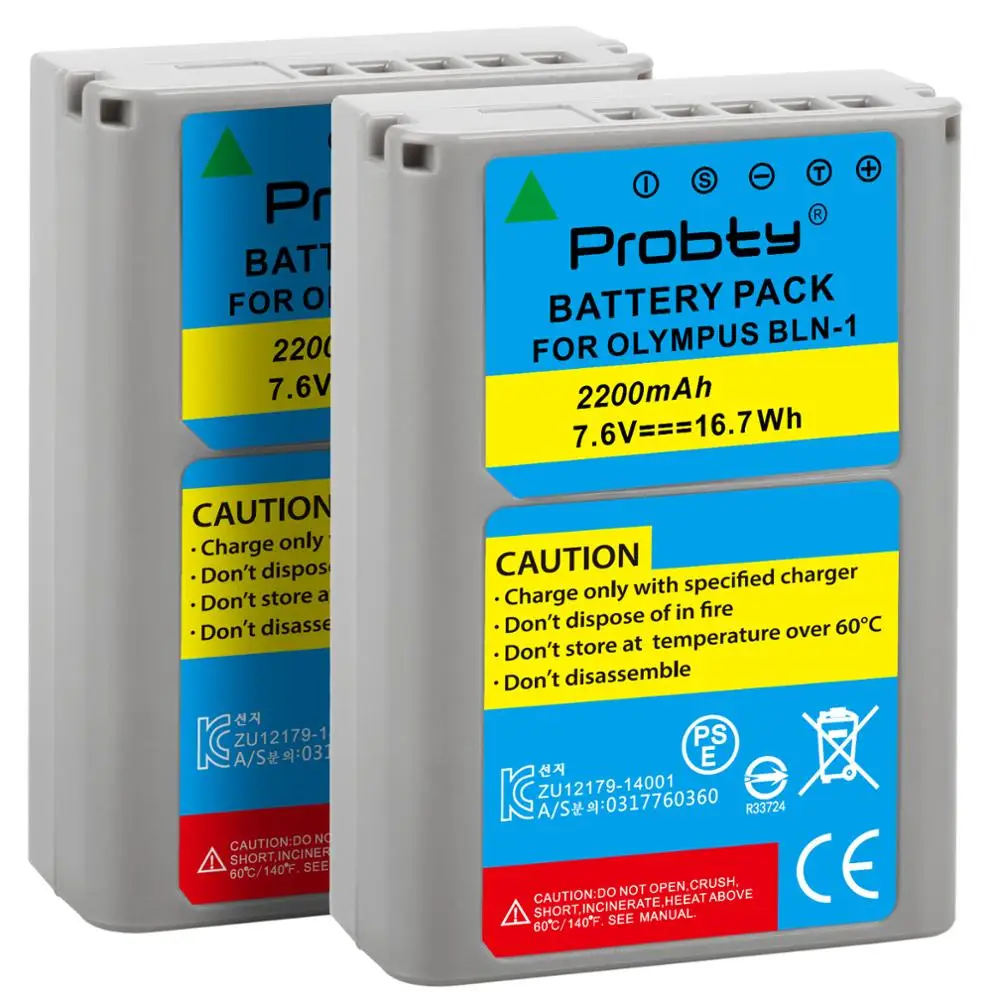 PROBTY BLN-1 PS BLN1 PS-BLN1 BLN 1 Battery + LCD Single charger для Olympus OM-D E-M1 E-M5 Mark II PEN-F EM1 EM5 PENF EP5 - купить по
