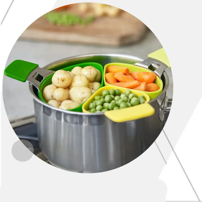 3 шт. силиконовая Пароварка для яиц пароварка пищевых продуктов сетка фруктов