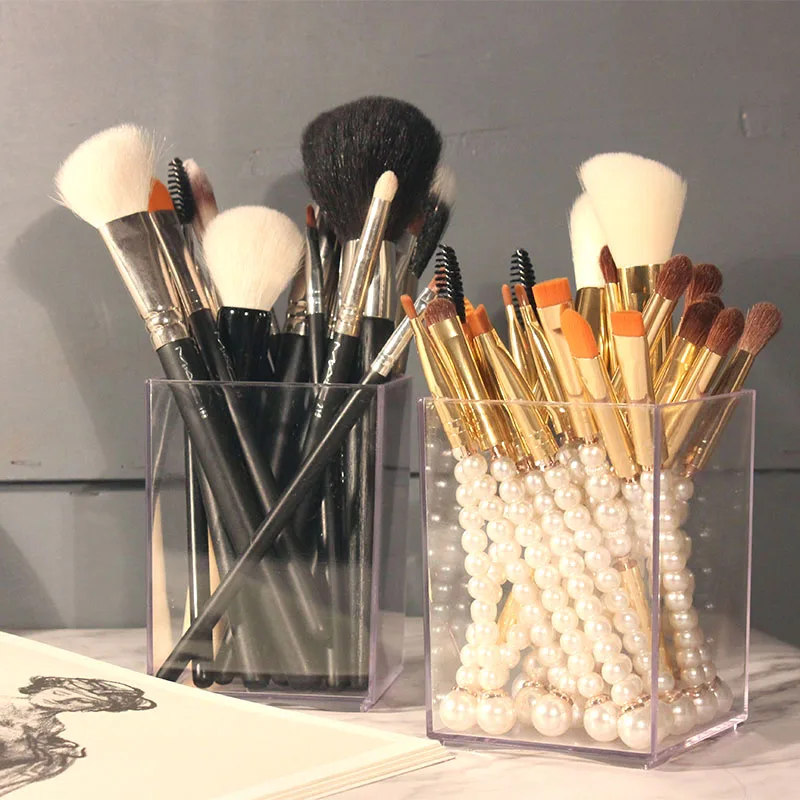 Makeup Brush Holder Acrylic Waterproof Makeup Brush Organizer Makeup Brushes Storage Container Cosmetic Accessory Tool GIRL Gift