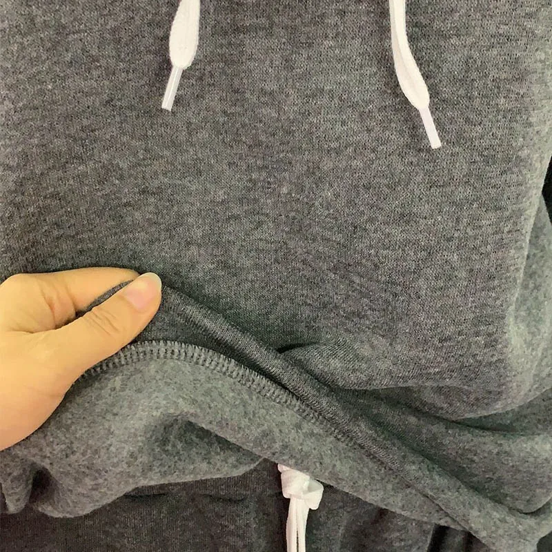 Зимний теплый комплект из 2 предметов Женский одежды Толстовки и брюк