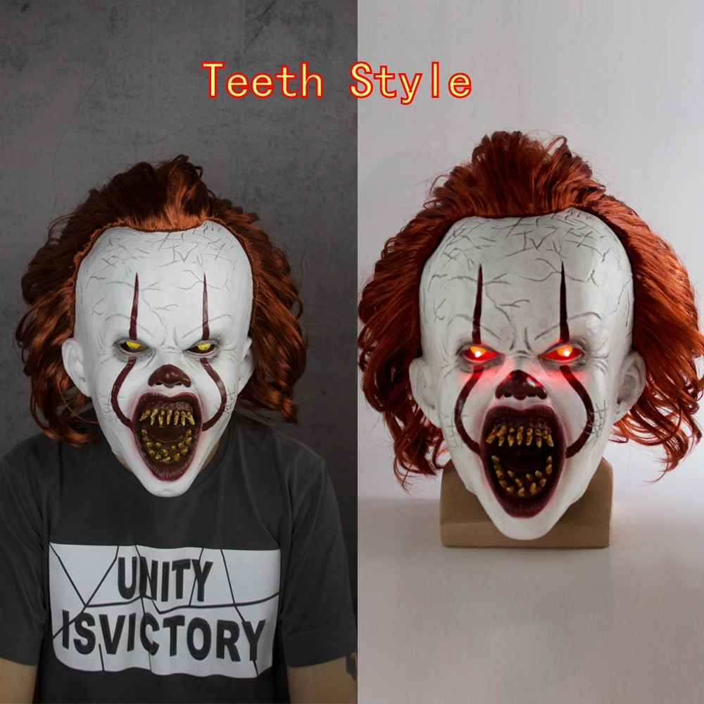 Led Hotcoser It: Chapter Two Pennywise Клоун Маска шутливые маски Костюм Хэллоуин косплей для