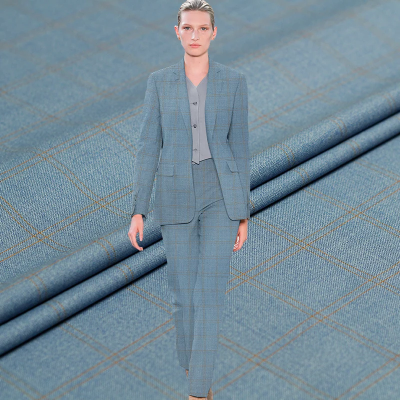 Перламутровый шелк японский классический плед пряжа окрашенная камвольная