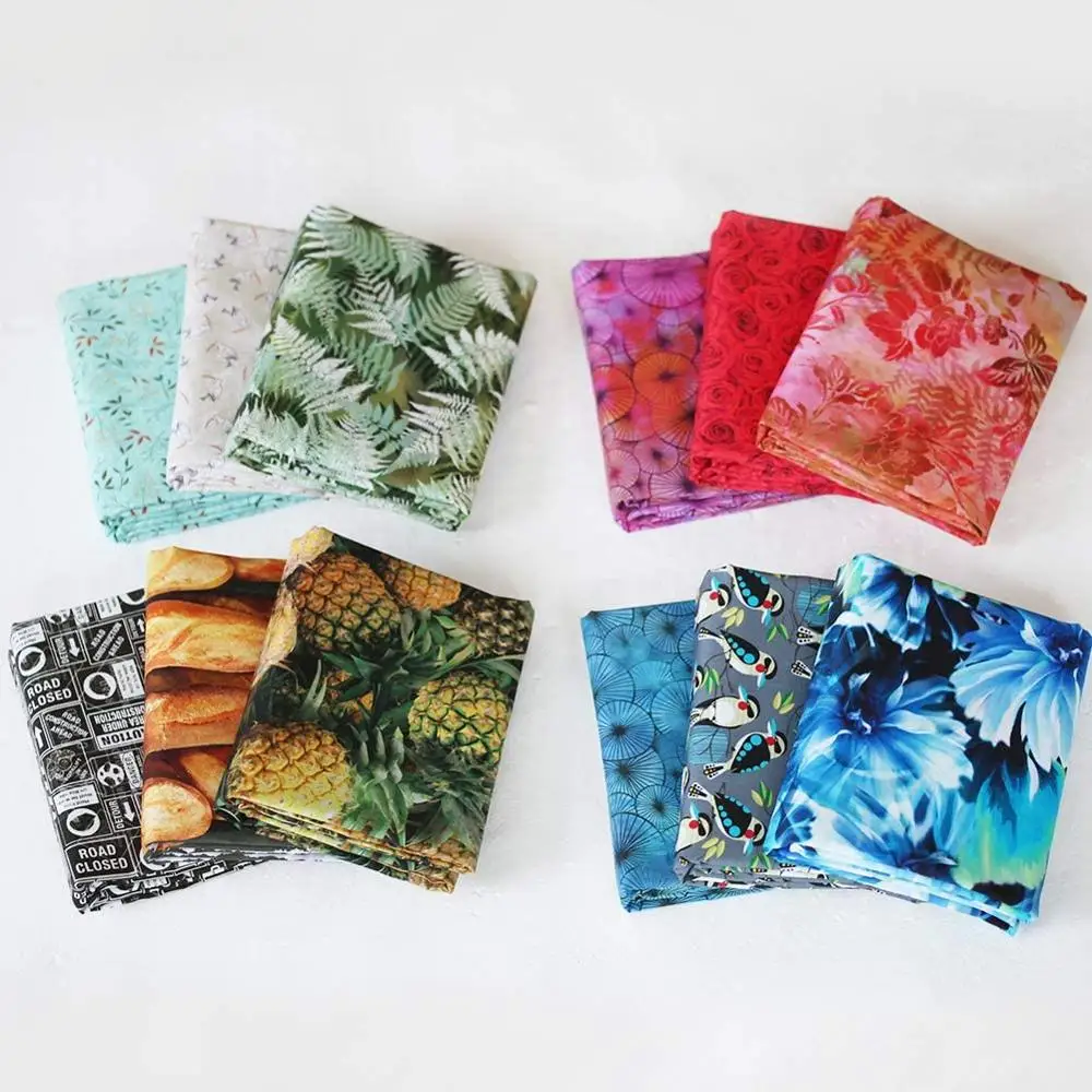 

Dailylike 12 Pcs Floral Printed Cotton Quilting Fabric Assorted Craft Fabric Bundle Patchwork Precut Fabric 26X40cm