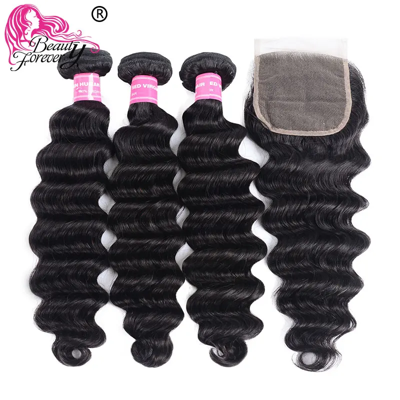 Волосы Beauty Forever Loose Deep Weave малазийские волосы на сетке не поврежденные 100%