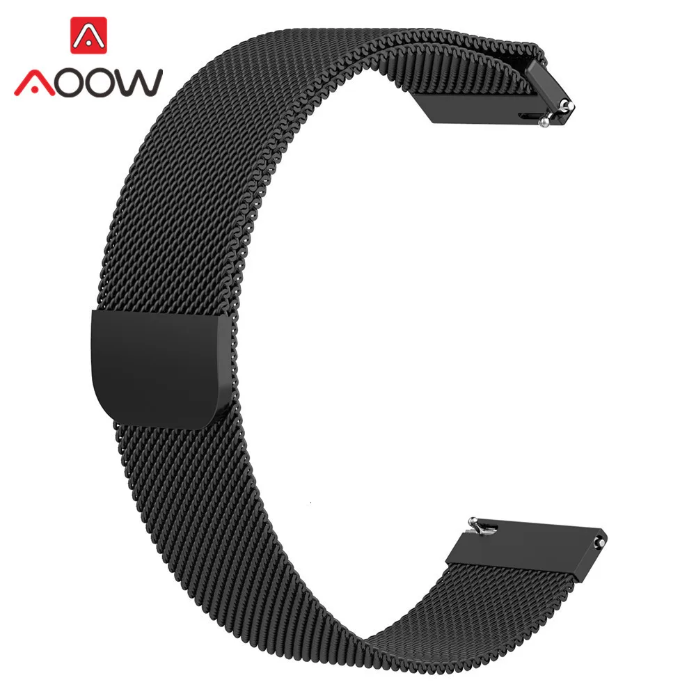 20 мм 22 мм Миланская петля для samsung Galaxy Watch 42 мм 46 мм магнитный сменный ремешок из нержавеющей стали для R800 R810 R815