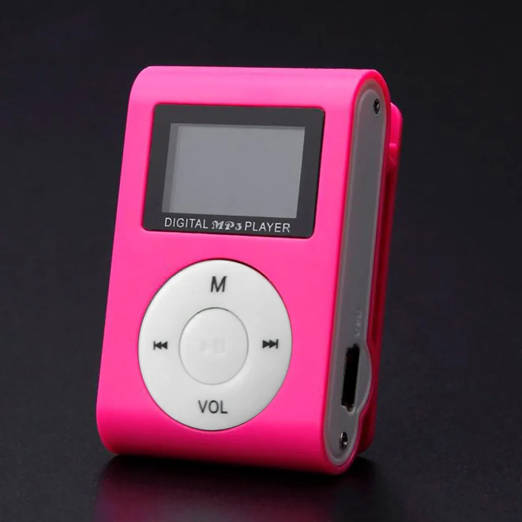 Мини Usb MP3-плеер с зажимом, ЖК-экран, поддерживает 32 Гб, Micro Sd, Tf карта, 3,5 мм, стерео разъем, уличный музыкальный плеер
