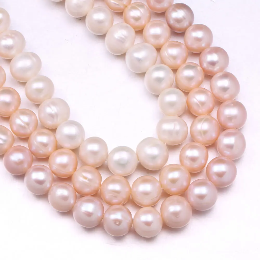 

Natural Freshwater Pearl Beads For DIY Jewelry Making Necklaces Bracelets Earrings White/Pink /Purple 10-11mm 36cm