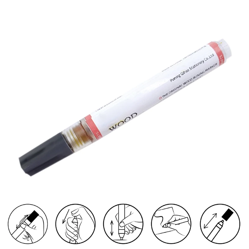 

Wood Burning Marker Pen for DIY Scorch Marker Painting Replace Wood Burning Iron Tool Fine Tip Scorch Pen